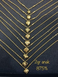 kalung anak emas asli kadar 875 model variasi