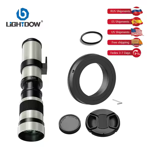 Lightdow Professional Telephoto Zoom Lens 420-800mm Manual Focus Lens with 67mm UV Filter USA ES Ove