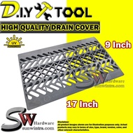 SW Hardware Heavy Duty High Quality Plastic Drain Cover 9 Inch x 17 Inch Heavy Duty Penutup Longkang