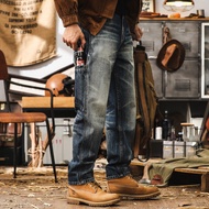 Seluar Kerja Vintage seluar kargo lelaki Seluar beg Seluar jeans gaya Amerika retro berat, seluar le