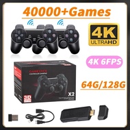 Video Game Console 4K HD GD10 plus Game Stick 40000 Games 128GB 2.4G Dual Wireless Controller S905X 