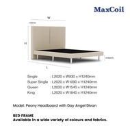MAXCOIL Peony Headboard + Day Angel Divan Bed Frame