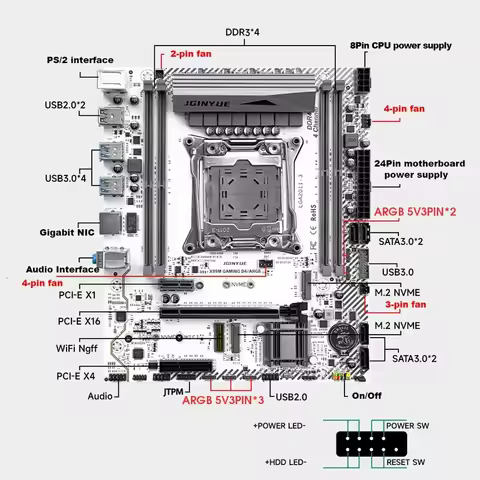 X99 GAMING D3 Motherboard Combo kit Xeon with E5 2678 V3 CPU set Kit LGA 2011-3 Support DDR3 RAM Mem