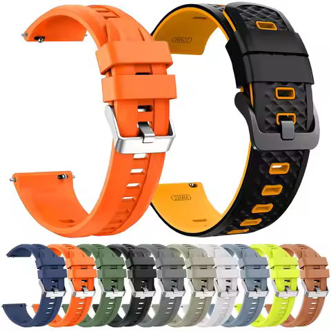 22mm Silicone Strap For TicWatch Pro 3 Ultra Watch Band GPS/LTE for Ticwatch Pro X S S2 E2 GTX/GTW 2