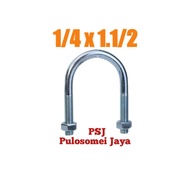 U Bolt 1/4 x 1.1/2 U Clamp/ 1/4 x 1.1/2 Pipe Clamp/ 1/4 x 1.1/2