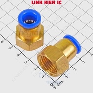 PCF12-04 Pneumatic Pipe Connector 12mm Internal Thread 20mm, 1/2inch Linhkien IC