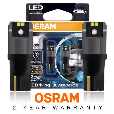 OSRAM 2PCS T10 W5W LED Car Bulbs Canbus 194 168 Clearance Lighting Interior Reading Door Trunk Licen