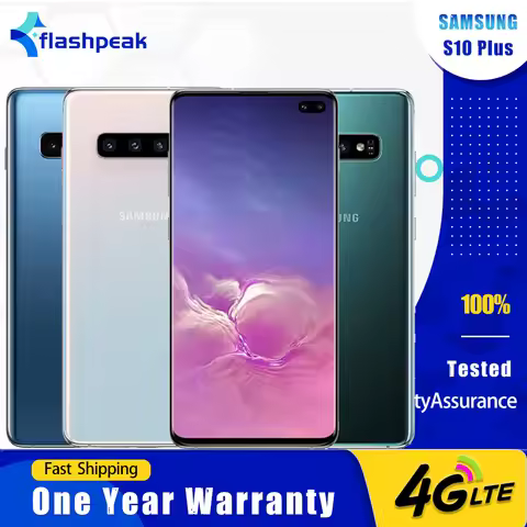 Original Samsung Galaxy S10+ S10 Plus G975U G975F 4G Mobile Phone 6.4" 8GB RAM 128GB ROM 12MP*2+16MP