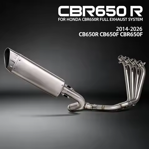For Honda CB650F CBR650F CB650R CBR650 E-Clutch 2014-2026 Motorcycle Exhaust Full System Manifold Fr