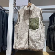 UNIQLO ห้องลองเสื้อวันเดียวคู่ชายและหญิงเทียมผ้าขนลูกแกะกำมะหยี่คอตั้งเสื้อกั๊กกันหนาว458570