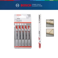 BOSCH 5pcs T102H Jigsaw Blade Clean For PVC Cutting - 2608667446 - 3165140691505