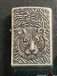 「韓國版」Zippo 仿古色水晶眼老虎打火機 zippo lighter