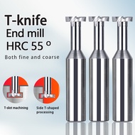 YI CHANG อลูมิเนียม T-slot Milling CUTTER HRC55 Carbide End Mill T ประเภท EndMill 2 3 4 6 8 มม.อลูมิเนียม T สล็อต Chamfering CUTTER เครื่องมือ CNC Mache 1 PC/5 PCS