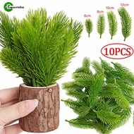 Bouquet Wreath DIY Plastic Pine Needles / Xmas Home Vase Garden Decor / 10pcs Christmas Artificial Pine Branches / Simulated Shrubs Bushes Green Plant Leaves