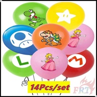 ♦ 14Pcs/set Super Mario Bros. Series B Balloons ♦ 12inch Cartoon Latex Balloons Party Decoration Happy Birthday Party Supplies