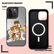 Brown Panda Orange Cat Sticker casetify Mirror Magnetic Phone Case Suitable for iPhone15ProMax Compatible with iP15Pro 13 Phone Case Suitable for Compatible iPhone11 12Promax 13Promax 12 13 14 15 Magnetic Phone Case