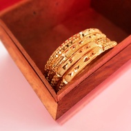 New Gold Plated Indian Bangles for Women | Copper Bangles | Gelang Tangan - Set of 4 | indian Bangle
