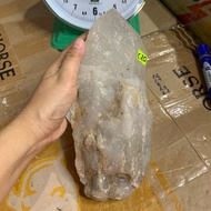 Polished natural smoky quartz stone pillar (real stone) for home decoration weighs 1.9kg (C20)