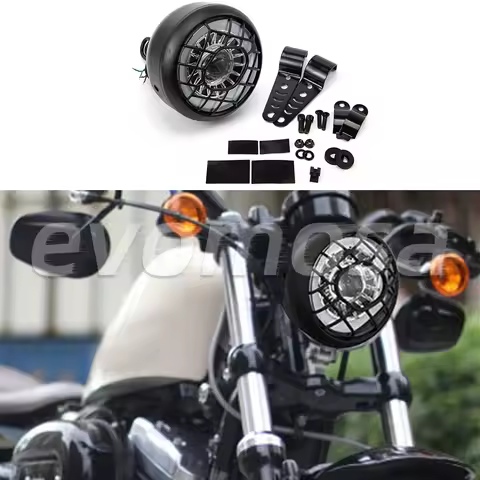 Bicycle E-Bike Front Light 48V 7W Battery Headlight With Horn Motorcycle Lights