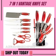 HOT! 7 IN 1 VANTAGE KNIFE SET STAINLESS STEEL / SET PISAU VANTAGE COOKING KNIVES SET WITH ROTATING R