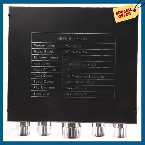 -A15I XY-S350H 2.1 Channel TPA3251 Bluetooth Power Amplifier Board High Bass Subwoofer 220Wx2+350W