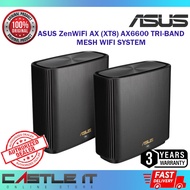 Asus ZenWiFi XT8 AX6600 WiFi 6 Tri Band Mesh Router 2 Pack Whole Home System