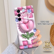 HP (DS2724) Pro Camera Phone Case VIVO V27 VIVO V27E VIVO V7 PRO 5G FLOWER MOTIF 3D Ready For all ty