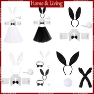 AOTO Rabbit Headband Costume Bunny Cosplay Costumes For Women Easter Bunny Costume Set Bunny Tutu Co