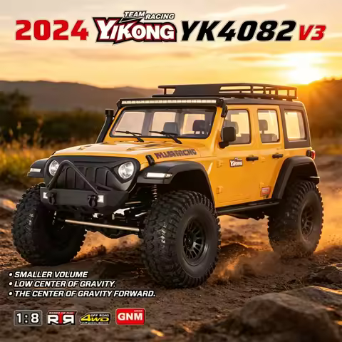 YIKONG YK4082 V3 1/8 Scale Brushed Brushless RC 4WD Crawler Jeep Wrangler 4WD Doorbridge Differentia