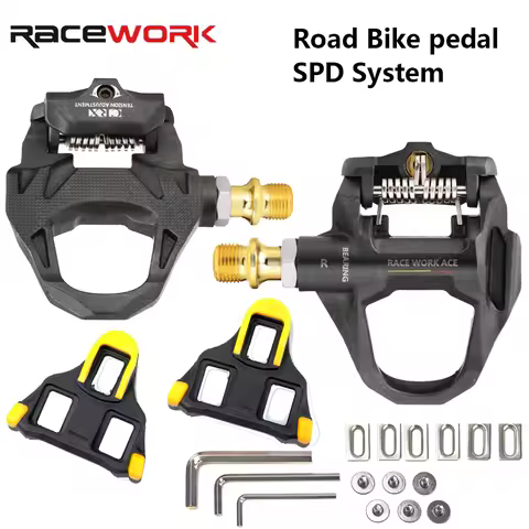 RACEWORK Road Bike Pedal For SHIMANO SPD SL SystemBearing Self-Locking Pedal Bicycele Parts