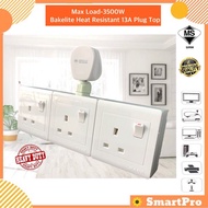 Heavy Duty T-Adaport 2 Gang 3 Gang 13A 3 Pin Extension Socket Wall Socket Adaport Extension plug