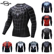 Venom Spiderman 3D Printed T Shirt Men Compression GYM Sportswear Jersey Quick Dry Men Tshirt