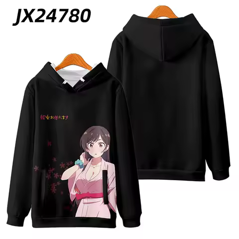 3D Print Anime Rent A Girlfriend Women/Men Hoodie Sweatshirt Mizuhara Chizuru Ruka Sarashina Sakuras