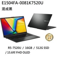 ~熊俗3C~ ASUS  華碩 E1504FA-0081K7520U 混成黑 / R5-7520U (熊俗~有店面)