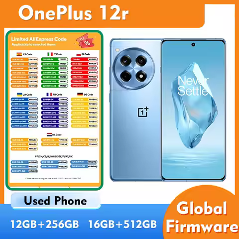 Oneplus 12R 5G 256GB 512GB ROM Smartphone Android features a 6.78-inch 1.5K AMOLED LTPO4 display Use