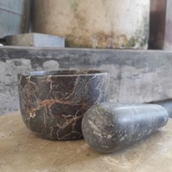 Marble mortar and pestle