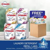 Buy 4 Free 10 - Buy ALL Variant Dynamo 1.4kg Refill Pack, Free 10 Mixed Laundry Capsule