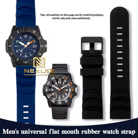 Men's Universal Rubber Watch Strap For Luminox 3749 3741 3723 3729 Watch Band Diesel Breitling Repla