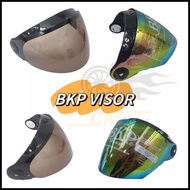 BKP 323 VISOR rainbow tinted clear for helmet MHR III 3 Pins Button Half V Shape Bob Heath (MS88 SGV