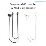 wonderpakea1 5V 3Pin ARGB Controllers Power Supply Builtin Light for Motherboards 5V ARGB for DIY AR