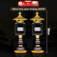 Đèn Thờ Phú Quý Hoa Sen Pha Lê CHÂN THIỆN MỸ Trang Trí Thờ Cúng Đèn Để Bàn Thờ M09