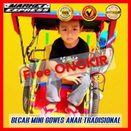 PROMO Becak beca mini gowes otel mainan anak tradisional Indonesia
