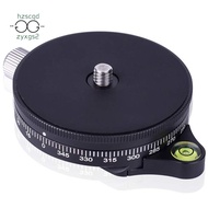 Camera Pan Base With Arca Swiss Style Plate, 0.95Cm Screw Aluminum Panoramic Ball Tripod Head With B
