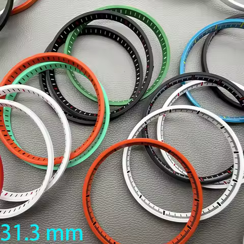 31.3mm*28mm Watch Chapter Ring Fits 6105 6309 Turtle Captain Willard Samurai Diving Case NH35 NH36 M