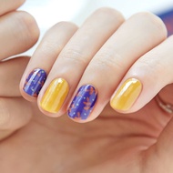 Vibrant Pop Nail Stickers 24pcs - Rainbow & Neon Mix, Self Adhesive, Quick 5-Min Manicure, No UV Nee