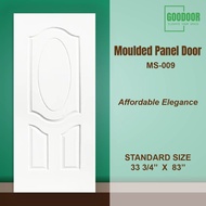 Goodoor MS009 Pintu Rumah Kayu Kulit Moulded Door 33 3/4 x 83 Inch White Primer Coated | Durable & S