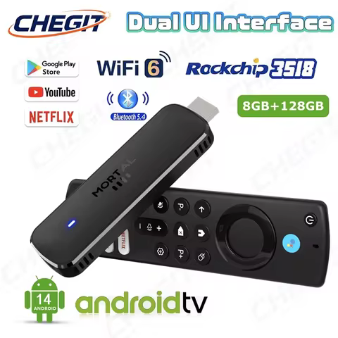 2026 NEW Android14 TV Stick Q8 Smart IPTV Dongle 8K 60fps 8GB RAM 128GB ROM Dual WIFI6 BT5.0 for Net