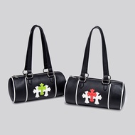 Trendy Biker Style Cylinder Shoulder Bag