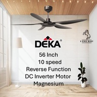 Deka F5DC 56 PRO 56" Inch 5 Blades DC Inverter Motor Ceiling Fan BLACK GOLD LED Light
