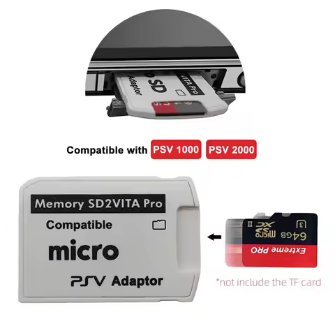For PS Vita SD2VITA Version 6.0 Memory Card Single Slot Adapter for PS Vita PSV 1000/2000 3.65 Syste